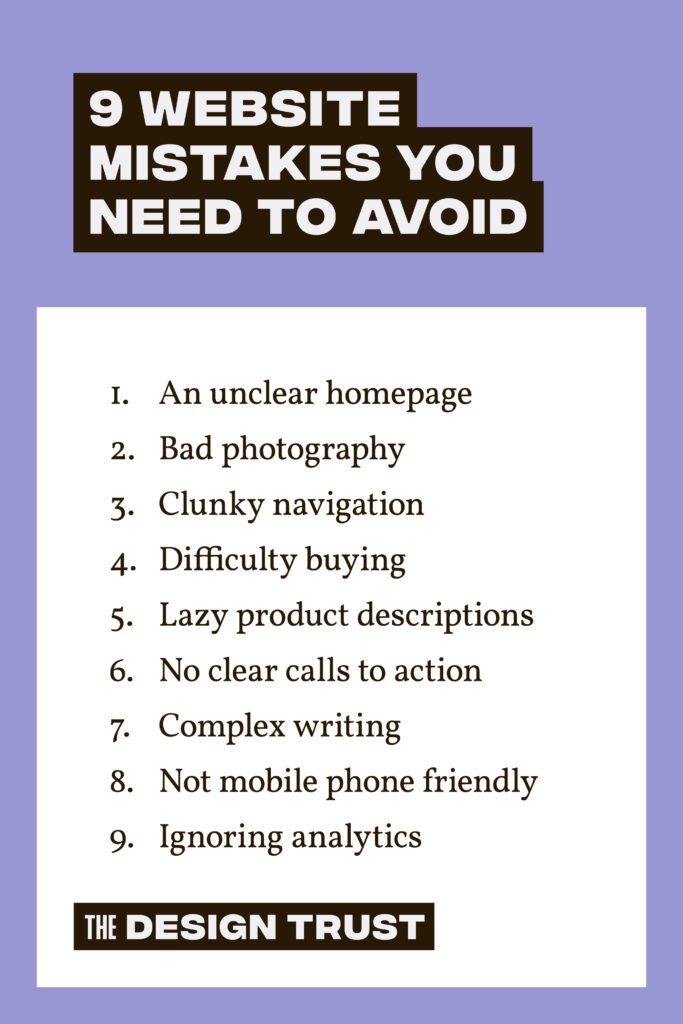 The Design Trust March Pinterest Website Mistakes to Avoid Small Business